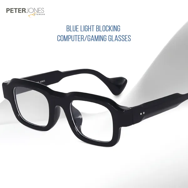 Peter_Jones_Black_Square_Unisex_Blue_Light_Blocking_Computer/Gaming_Glasses_(3809FB)