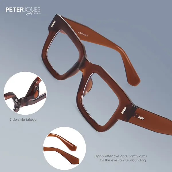 Peter_Jones_Brown_Square_Unisex_Blue_Light_Blocking_Computer/Gaming_Glasses_(3688FBW)