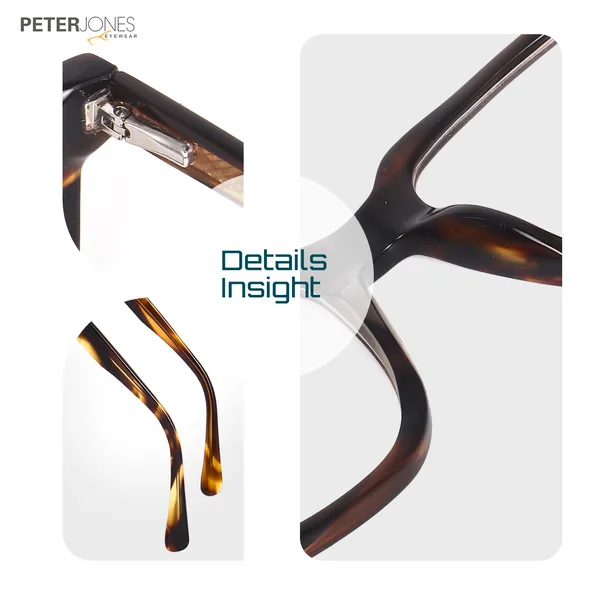 Peter_Jones_Dem_Brown_Pure_Acetate_Medium_Size_Square_Frame_Spectacle_Frame__for_Men_and_Women_(U007DA)