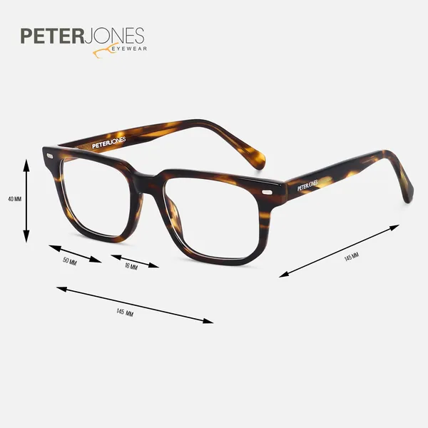Peter_Jones_Dem_Brown_Pure_Acetate_Medium_Size_Square_Frame_Spectacle_Frame__for_Men_and_Women_(U007DA)