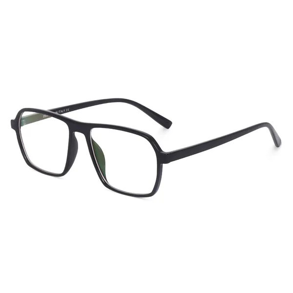 Peter_Jones_Eyewear_Black_Square_Unisex_Medium_Sleek_Optical_Frame_with_Anti_Glare_Lenses_(AG216B)