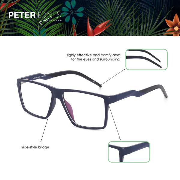 Peter_Jones_Eyewear_Black_Unisex_Sports_Optical_Frame_with_Anti_Glare_Lenses_(S911B)