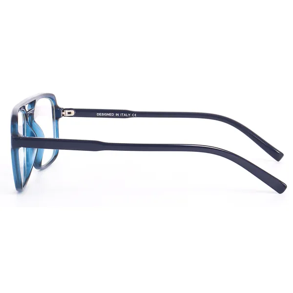 Peter_Jones_Eyewear_Blue_Square_Unisex_Medium_Sleek_Optical_Frame_with_Anti_Glare_Lenses_(AG218BL)