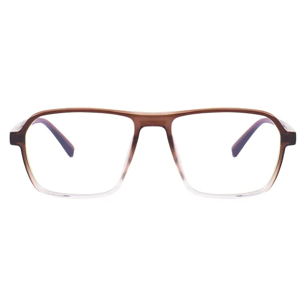 Peter_Jones_Eyewear_Brown_Square_Unisex_Medium_Sleek_Optical_Frame_with_Anti_Glare_Lenses_(AG216BR)