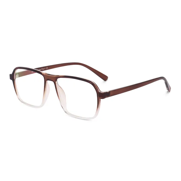 Peter_Jones_Eyewear_Brown_Square_Unisex_Medium_Sleek_Optical_Frame_with_Anti_Glare_Lenses_(AG216BR)