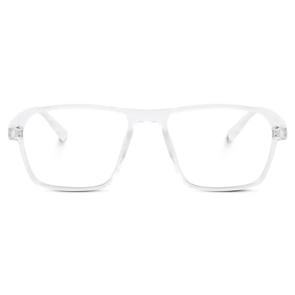 Peter_Jones_Eyewear_Clear_Transparent_Square_Unisex_Medium_Sleek_Optical_Frame_with_Anti_Glare_Lenses_(AG216T)