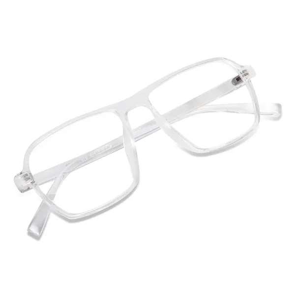 Peter_Jones_Eyewear_Clear_Transparent_Square_Unisex_Medium_Sleek_Optical_Frame_with_Anti_Glare_Lenses_(AG216T)