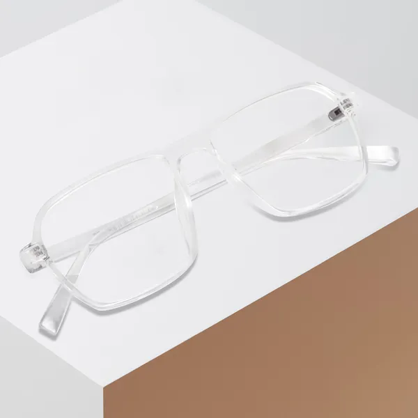 Peter_Jones_Eyewear_Clear_Transparent_Square_Unisex_Medium_Sleek_Optical_Frame_with_Anti_Glare_Lenses_(AG216T)