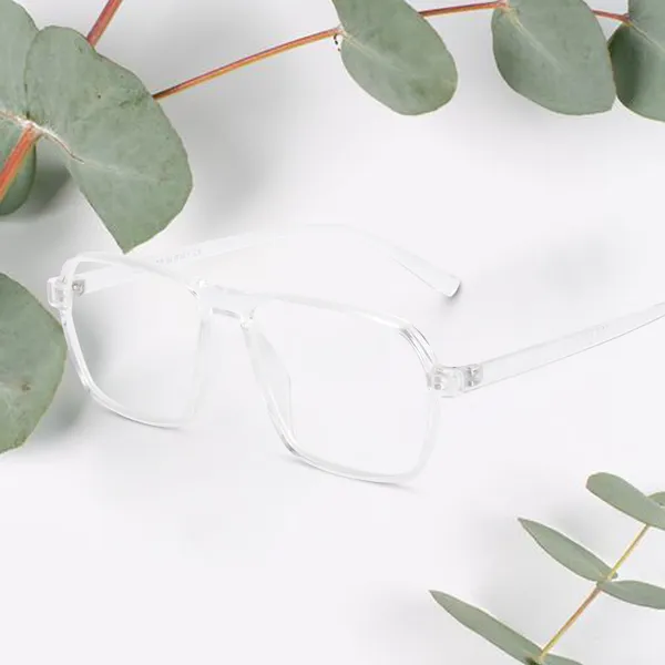 Peter_Jones_Eyewear_Clear_Transparent_Square_Unisex_Medium_Sleek_Optical_Frame_with_Anti_Glare_Lenses_(AG216T)
