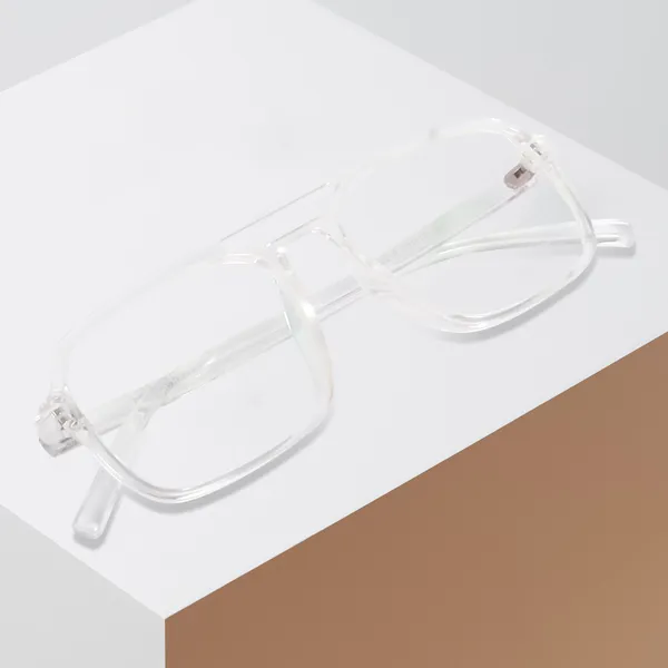 Peter_Jones_Eyewear_Clear_Transparent_Square_Unisex_Medium_Sleek_Optical_Frame_with_Anti_Glare_Lenses_(AG218T)
