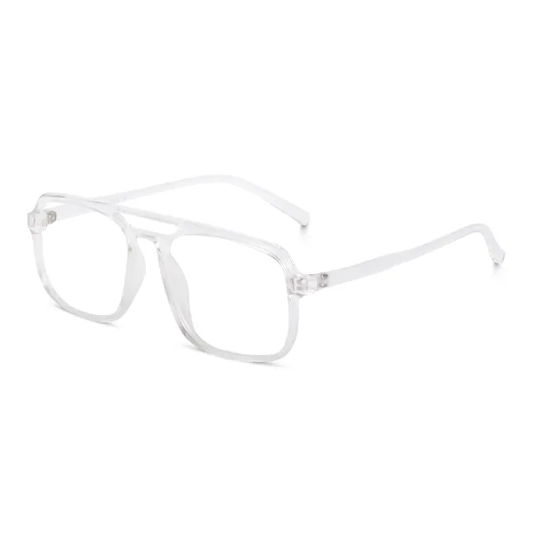 Peter_Jones_Eyewear_Clear_Transparent_Square_Unisex_Medium_Sleek_Optical_Frame_with_Anti_Glare_Lenses_(AG218T)