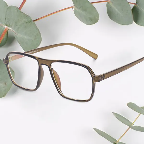 Peter_Jones_Eyewear_Green_Square_Unisex_Medium_Sleek_Optical_Frame_with_Anti_Glare_Lenses_(AG216GR)