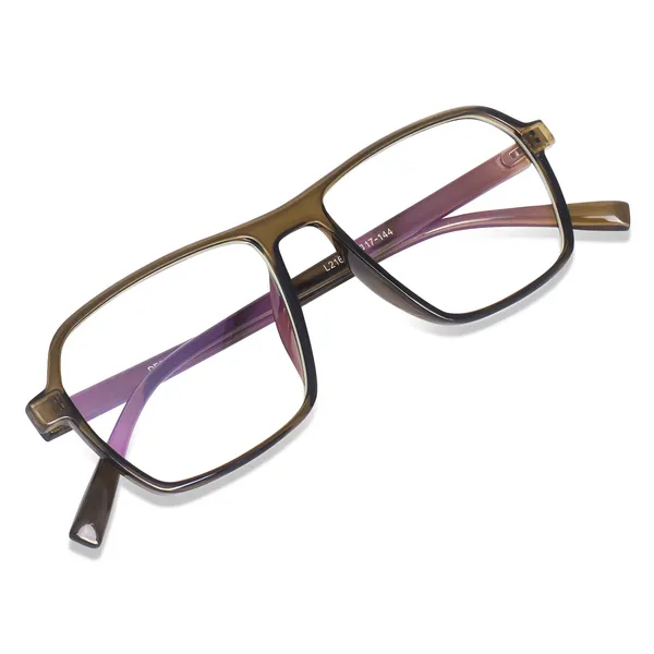 Peter_Jones_Eyewear_Green_Square_Unisex_Medium_Sleek_Optical_Frame_with_Anti_Glare_Lenses_(AG216GR)