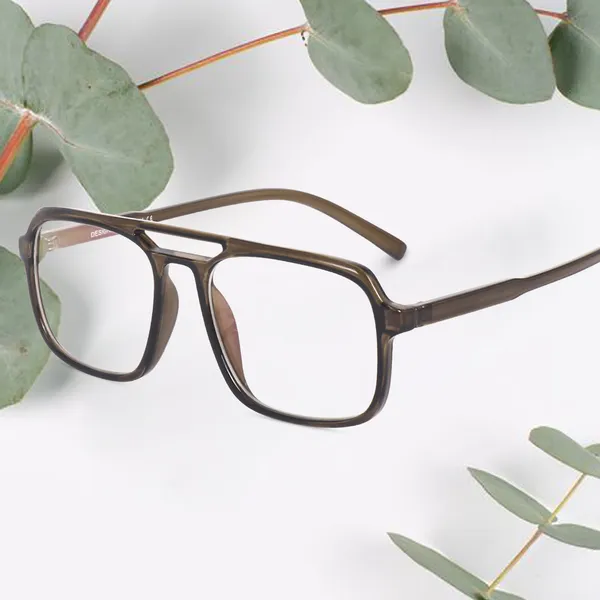 Peter_Jones_Eyewear_Green_Square_Unisex_Medium_Sleek_Optical_Frame_with_Anti_Glare_Lenses_(AG218GR)