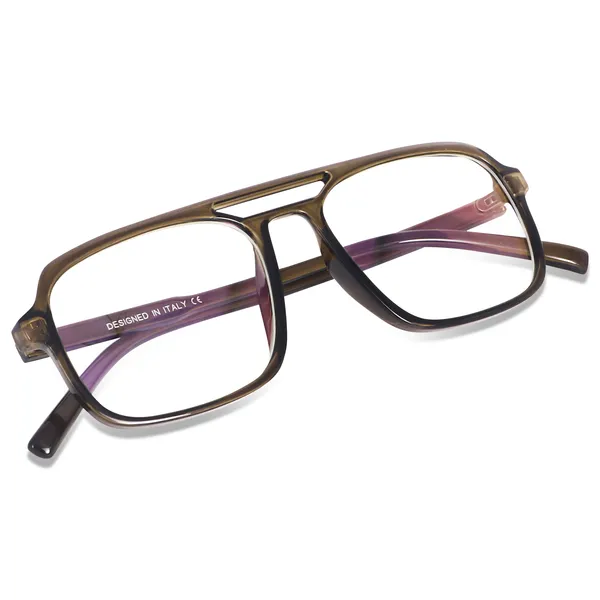 Peter_Jones_Eyewear_Green_Square_Unisex_Medium_Sleek_Optical_Frame_with_Anti_Glare_Lenses_(AG218GR)