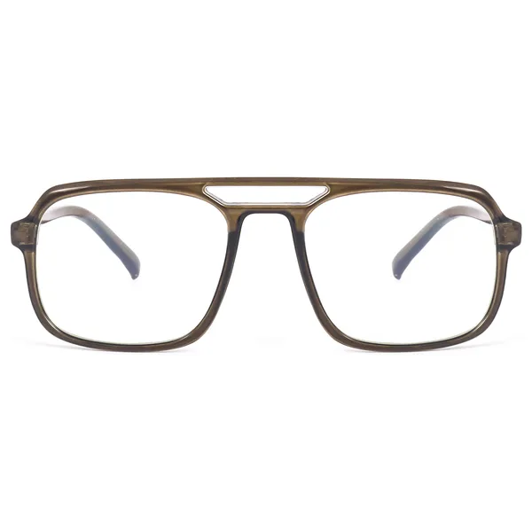 Peter_Jones_Eyewear_Green_Square_Unisex_Medium_Sleek_Optical_Frame_with_Anti_Glare_Lenses_(AG218GR)