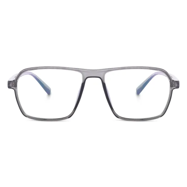 Peter_Jones_Eyewear_Grey_Square_Unisex_Medium_Sleek_Optical_Frame_with_Anti_Glare_Lenses_(AG216GT)