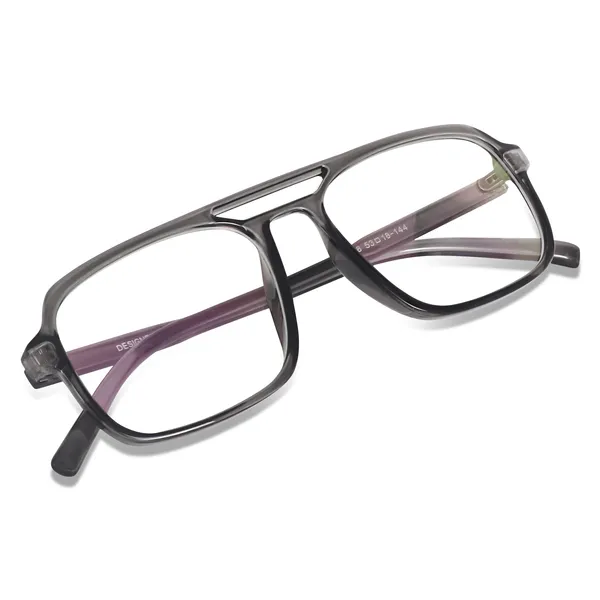 Peter_Jones_Eyewear_Grey_Square_Unisex_Medium_Sleek_Optical_Frame_with_Anti_Glare_Lenses_(AG218GT)