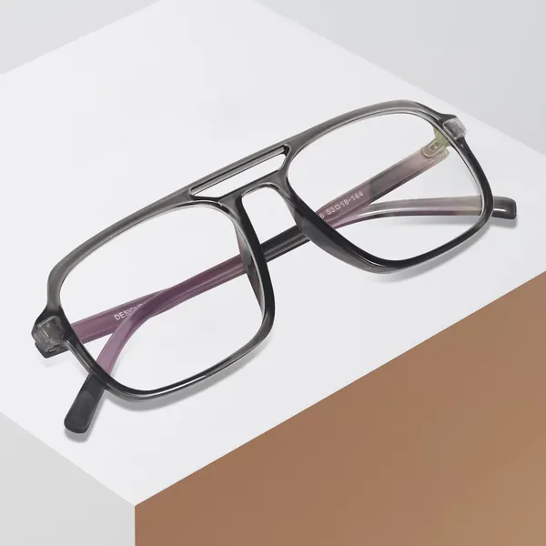Peter_Jones_Eyewear_Grey_Square_Unisex_Medium_Sleek_Optical_Frame_with_Anti_Glare_Lenses_(AG218GT)
