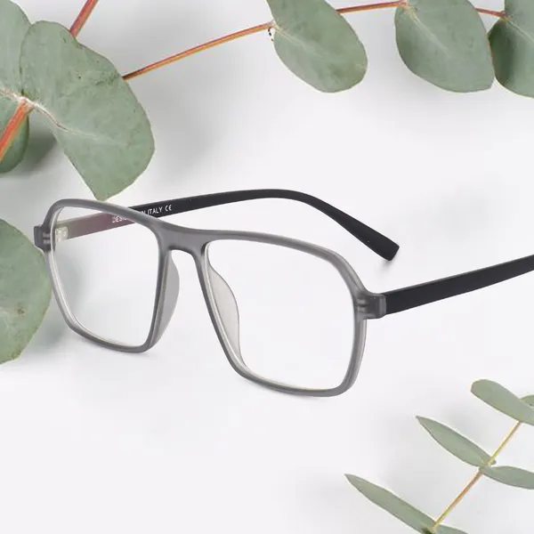 Peter_Jones_Eyewear_Jelly_Grey_Square_Unisex_Medium_Sleek_Optical_Frame_with_Anti_Glare_Lenses_(AG216JG)