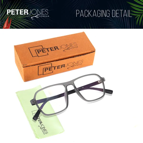 Peter_Jones_Eyewear_Jelly_Grey_Square_Unisex_Medium_Sleek_Optical_Frame_with_Anti_Glare_Lenses_(AG216JG)