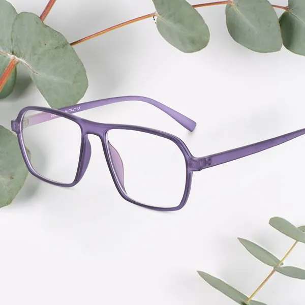 Peter_Jones_Eyewear_Purple_Square_Unisex_Medium_Sleek_Optical_Frame_with_Anti_Glare_Lenses_(AG216PL)