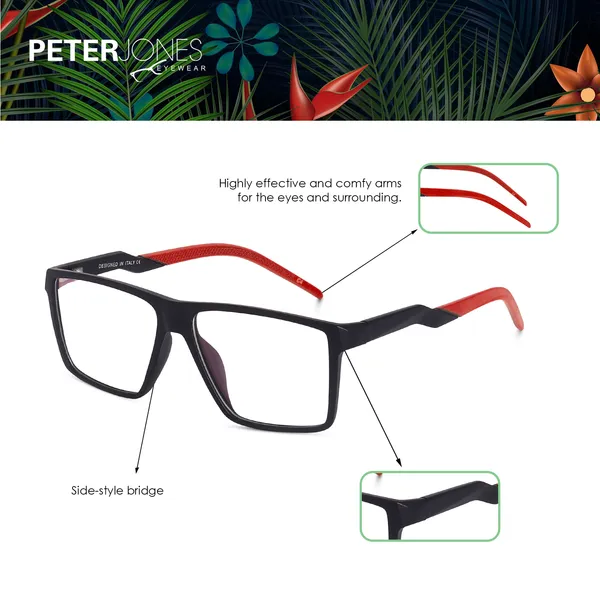Peter_Jones_Eyewear_Red_Unisex_Sports_Optical_Frame_with_Anti_Glare_Lenses_(S911RD)