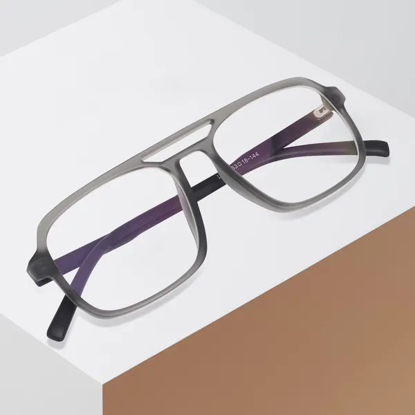 Peter_Jones_Eyewear_Square_Grey_Unisex_Medium_Sleek_Optical_Frame_with_Anti_Glare_Lenses_(AG218GB)