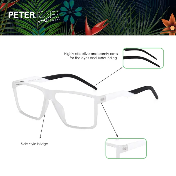 Peter_Jones_Eyewear_White_Unisex_Sports_Optical_Frame_with_Anti_Glare_Lenses_(S911W)