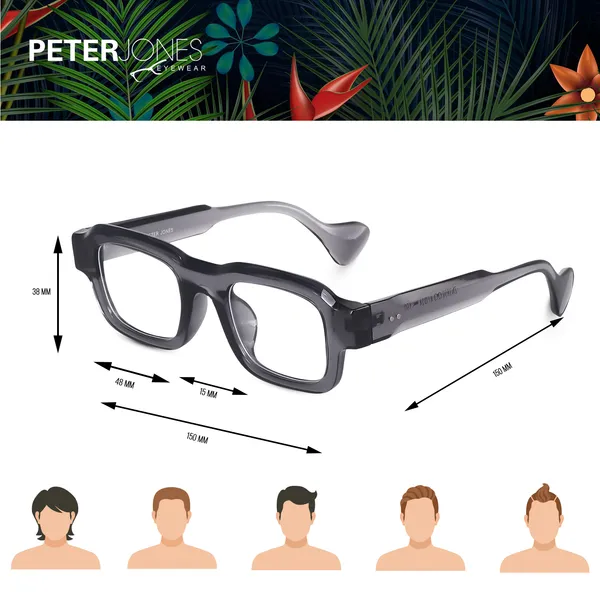 Peter_Jones_Grey_Square_Unisex_Blue_Light_Blocking_Computer/Gaming_Glasses_(3809FGT)