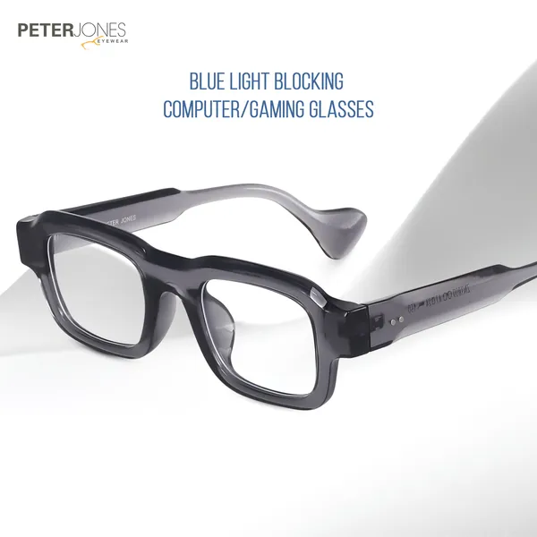 Peter_Jones_Grey_Square_Unisex_Blue_Light_Blocking_Computer/Gaming_Glasses_(3809FGT)