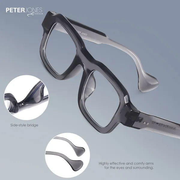 Peter_Jones_Grey_Square_Unisex_Blue_Light_Blocking_Computer/Gaming_Glasses_(3809FGT)