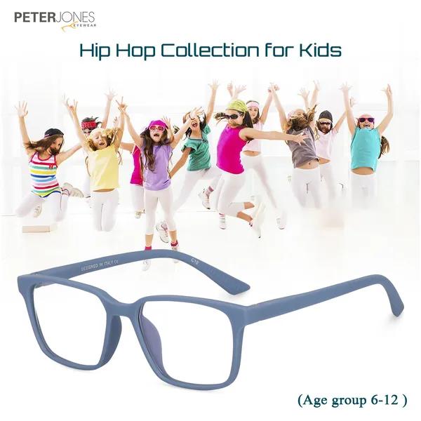 Peter_Jones_I_Blue_Color_I_Hip_Hop_Kids_Collection_I_Matte_Finished_I_Computer/Gaming_Glasses_I_For_Boys_and_Girls_I_Age_Group_6-12_(1001MBL)