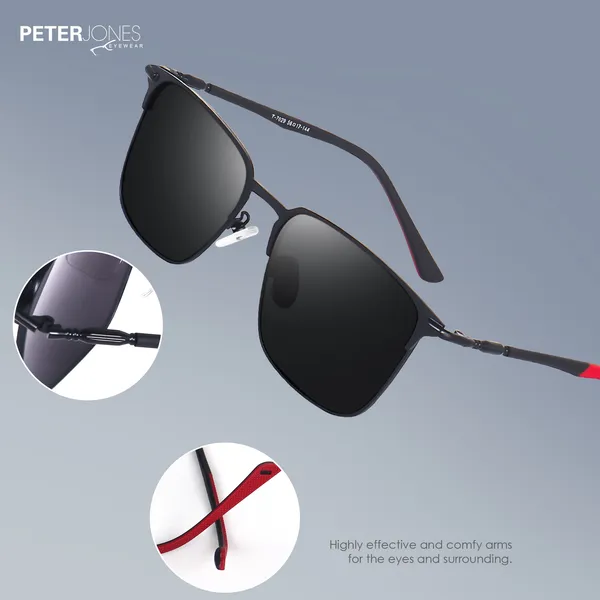 Peter_Jones_I_Clubmasters_I_Black_Color_I_Full_Rim_Square_I_UV/UB_Protection_I_Sunglasses_for_Men_&_Women_T7029B