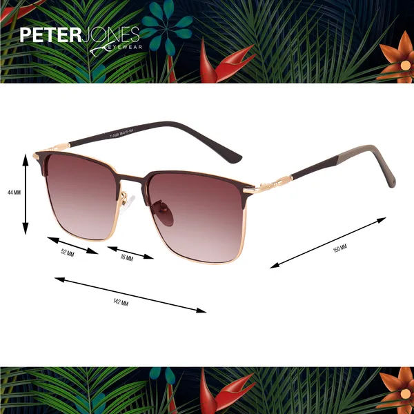 Peter_Jones_I_Clubmasters_I_Brown_Color_I_Full_Rim_Square_I_UV/UB_Protection_I_Sunglasses_for_Men_&_Women_T7029BW