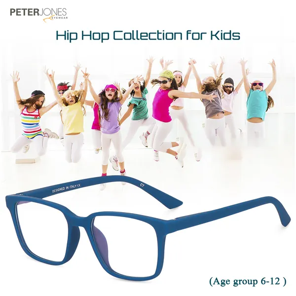 Peter_Jones_I_Dark_Blue_Color_I_Hip_Hop_Kids_Collection_I_Matte_Finished_I_Computer/Gaming_Glasses_I_For_Boys_and_Girls_I_Boys_and_Girls_I_Age_Group_6-12_(1001DBL)