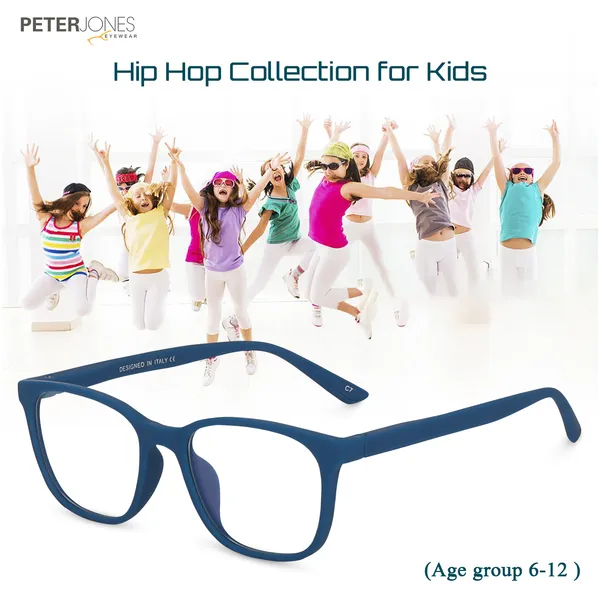 Peter_Jones_I_Dark_Blue_Color_I_Hip_Hop_Kids_Collection_I_Matte_Finished_I_Computer/Gaming_Glasses_I_For_Boys_and_Girls_I_Boys_and_Girls_I_Age_Group_6-12_(1003DBL)