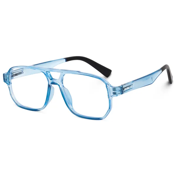 Peter_Jones_I_Zero_Power_Blue_Cut_Computer/Gaming_Glasses_I_Aqua_Blue_Color_I_Square_Shape_I_Gaming_Glasses_I_UV_Protected_&_Blocks_Harmful_Rays_I_Men_&_Women_I_Large_Size_AG740TBL