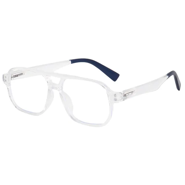 Peter_Jones_I_Zero_Power_Blue_Cut_Computer/Gaming_Glasses_I_Clear_Transparent_Color_I_Square_Shape_I_Gaming_Glasses_I_UV_Protected_&_Blocks_Harmful_Rays_I_Men_&_Women_I_Large_Size_AG740T