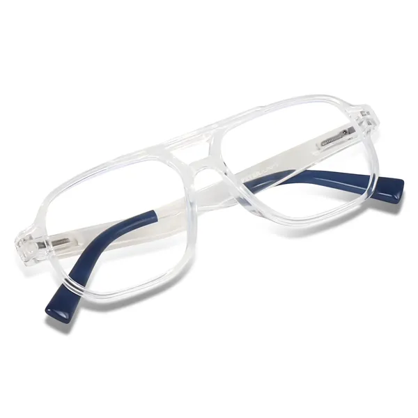 Peter_Jones_I_Zero_Power_Blue_Cut_Computer/Gaming_Glasses_I_Clear_Transparent_Color_I_Square_Shape_I_Gaming_Glasses_I_UV_Protected_&_Blocks_Harmful_Rays_I_Men_&_Women_I_Large_Size_AG740T