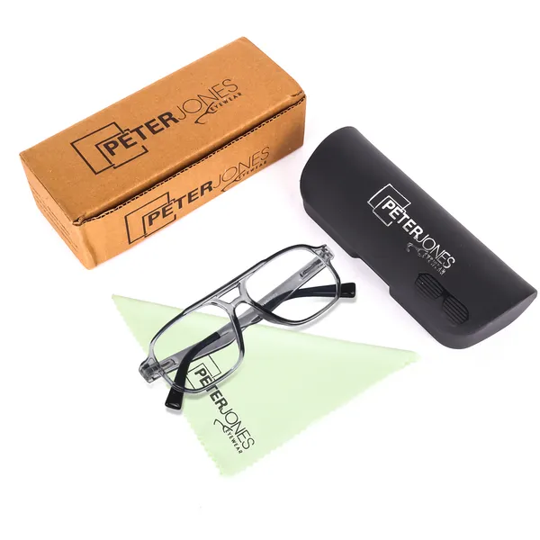 Peter_Jones_I_Zero_Power_Blue_Cut_Computer/Gaming_Glasses_I_Grey_Color_I_Square_Shape_I_Gaming_Glasses_I_UV_Protected_&_Blocks_Harmful_Rays_I_Men_&_Women_I_Large_Size_AG740GT