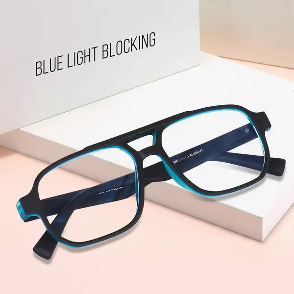 Peter_Jones_I_Zero_Power_Blue_Cut_Computer/Gaming_Glasses_I_Square_Shape_I_Gaming_Glasses_I_UV_Protected_&_Blocks_Harmful_Rays_I_Men_&_Women_I_Large_Size_AG740IBL