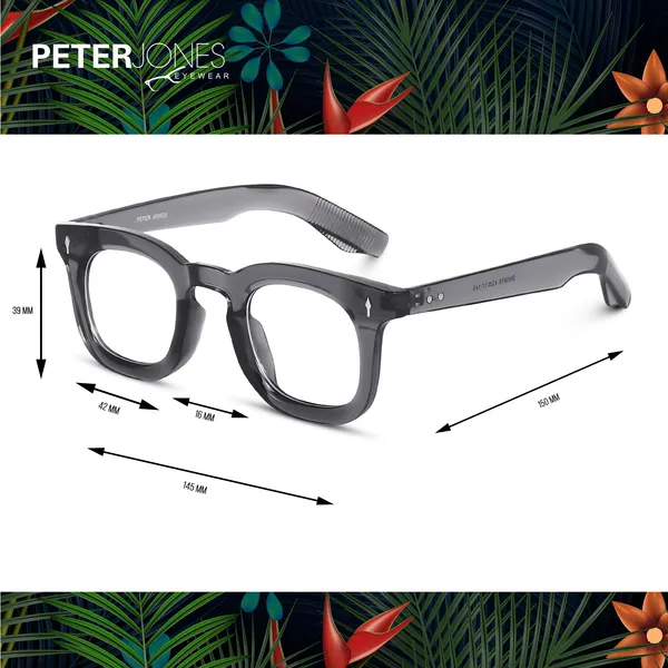 Peter_Jones_I_Zero_Power_Blue_Cut_Computer_Glasses_I_Gaming_Glasses_I_UV_Protected_&_Blocks_Harmful_Rays_I_Grey__Color_I_Men_&_Women_I_Medium/Large_Square_3819FGT