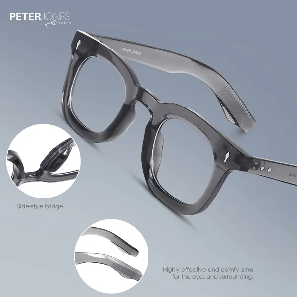 Peter_Jones_I_Zero_Power_Blue_Cut_Computer_Glasses_I_Gaming_Glasses_I_UV_Protected_&_Blocks_Harmful_Rays_I_Grey__Color_I_Men_&_Women_I_Medium/Large_Square_3819FGT