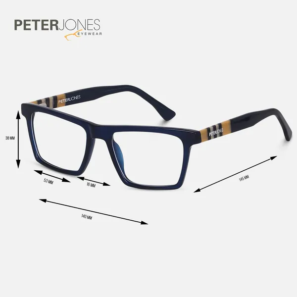 Peter_Jones_Luxe_I_Blue_Color_I_Pure_Acetate_I_Medium_Size_I_Rectangular_Frame_I__Spectacle_Frame__for_Men_and_Women_(U006BL)