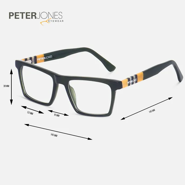 Peter_Jones_Luxe_I_Deep_Green_Color_I_Pure_Acetate_I_Medium_Size_I_Rectangular_Frame_I__Spectacle_Frame__for_Men_and_Women_(U006GR)