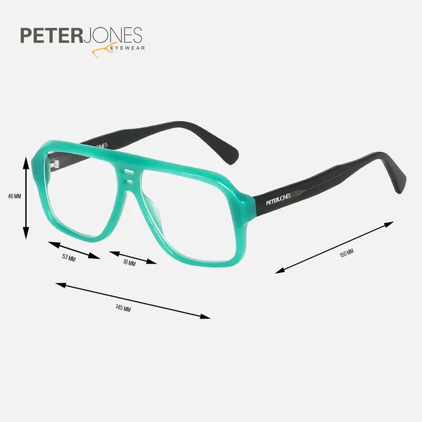 Peter_Jones_Luxe_I_Green_Color_I_Pure_Acetate_I__Large_Size_I_Unisex_I__Aviator_Frame_I__Spectacle_Frame_(U005GR)