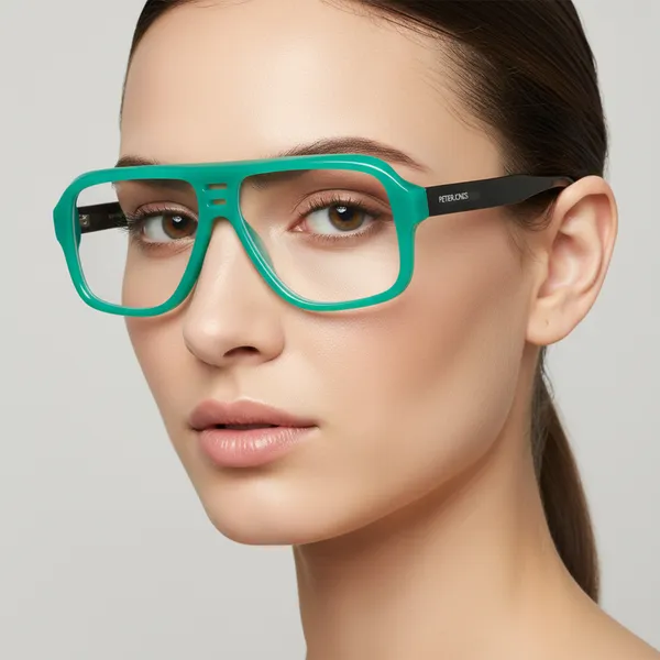 Peter_Jones_Luxe_I_Green_Color_I_Pure_Acetate_I__Large_Size_I_Unisex_I__Aviator_Frame_I__Spectacle_Frame_(U005GR)