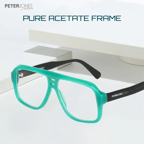 Peter_Jones_Luxe_I_Green_Color_I_Pure_Acetate_I__Large_Size_I_Unisex_I__Aviator_Frame_I__Spectacle_Frame_(U005GR)