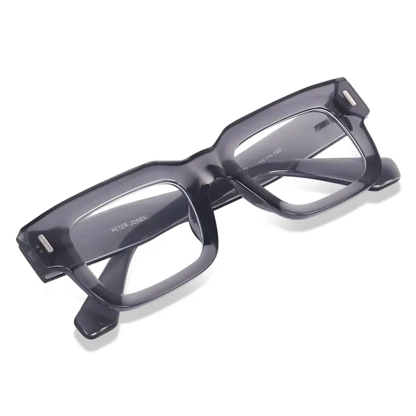 Peter_Jones_Transparent_Grey_Square_Unisex_Blue_Light_Blocking_Computer/Gaming_Glasses_(3688FGT)